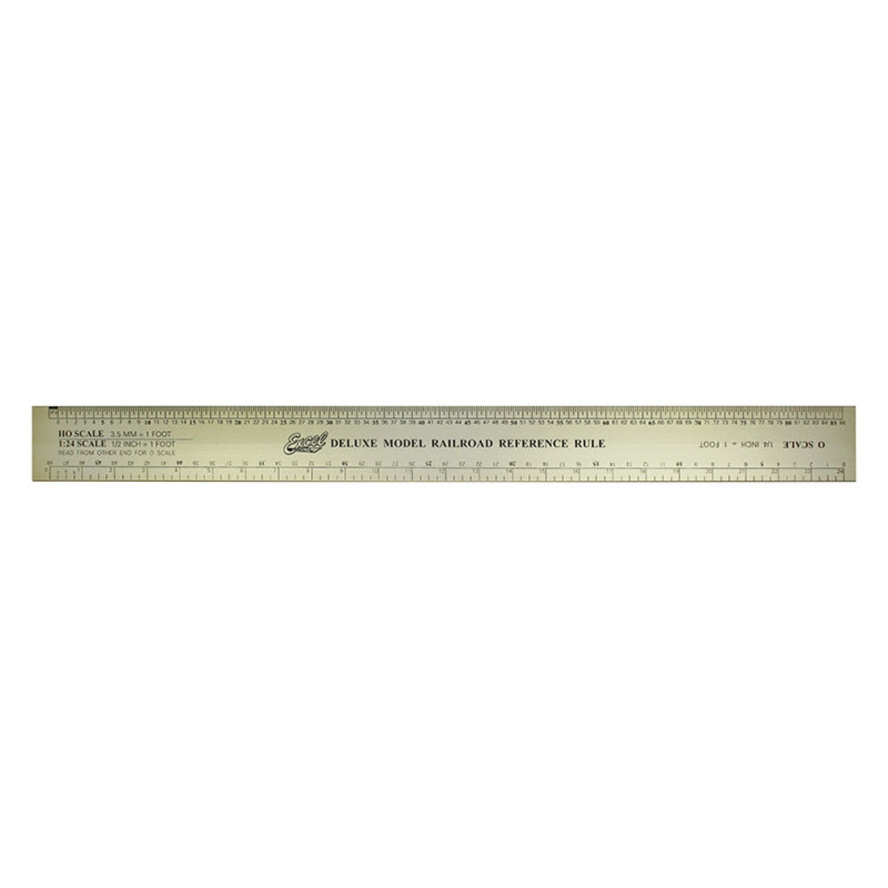 Excel Blades Deluxe Model Railroad Ruler, Gold Anodized Aluminum, 12-Inch EXL55778
